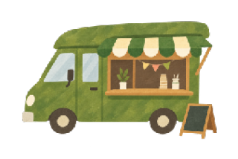 キッチンカーのイラスト