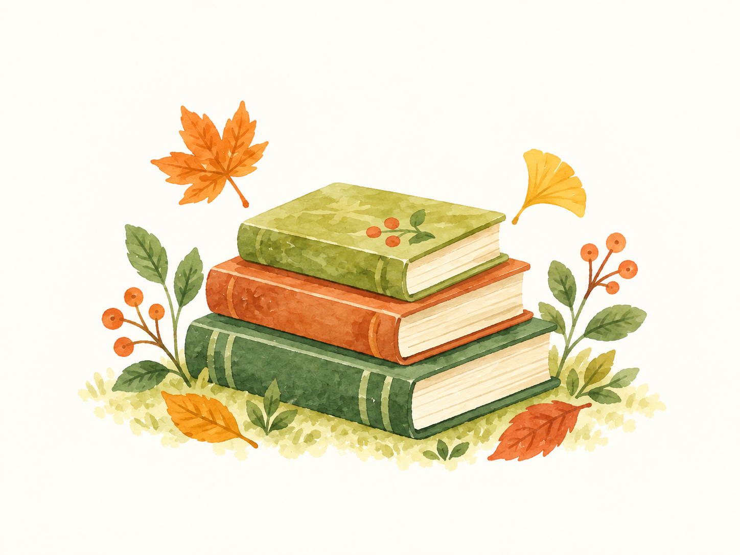 積まれた本のイラスト